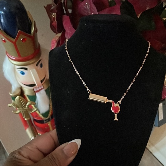 A Tiny Bit Of Drink Wine Glass Necklace - Picture 11 of 12